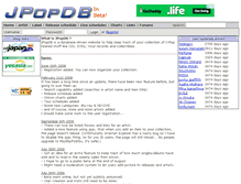 Tablet Screenshot of jpopdb.org